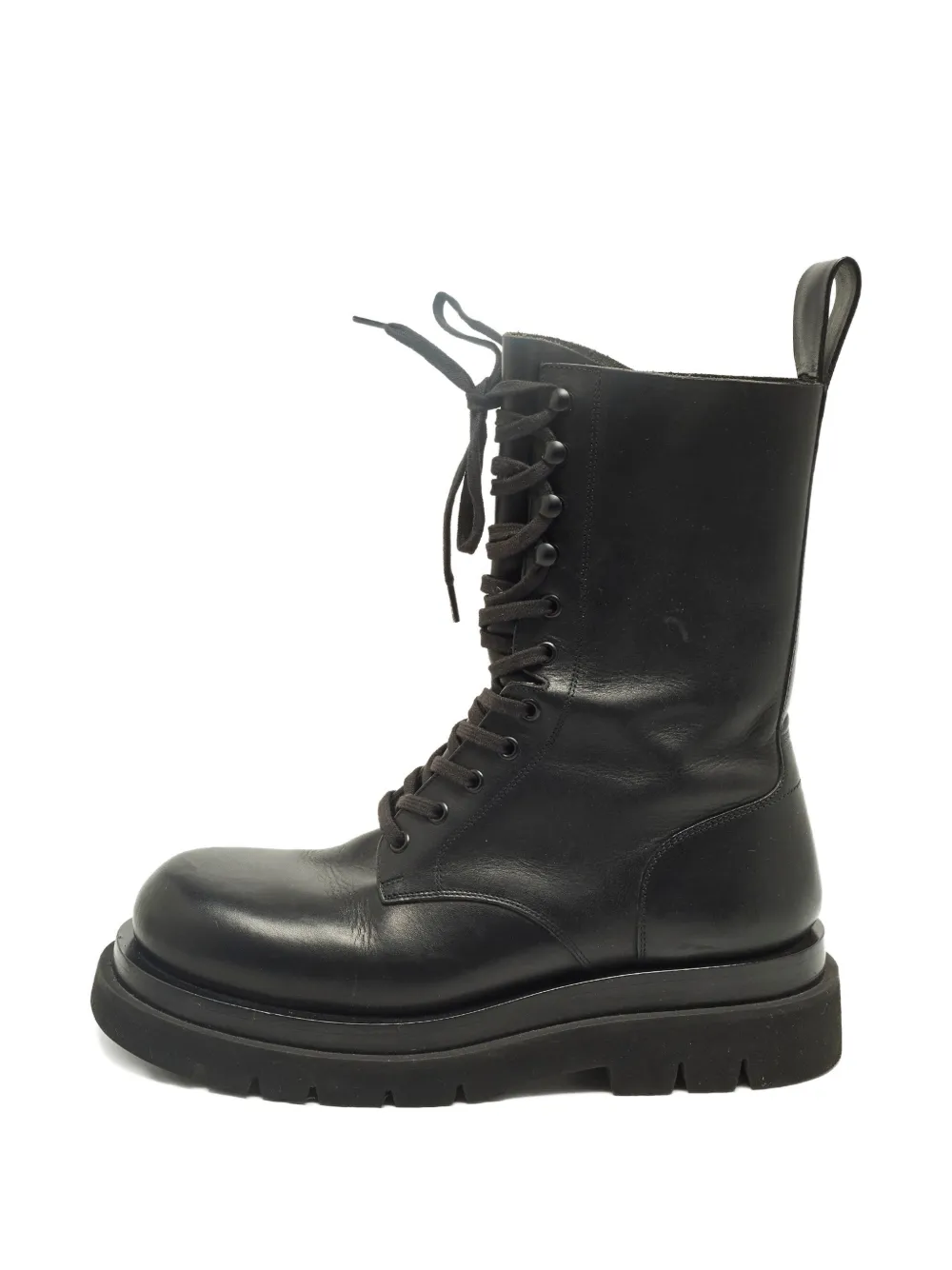 Bottega Veneta Pre-Owned lace-up combat boots - Schwarz