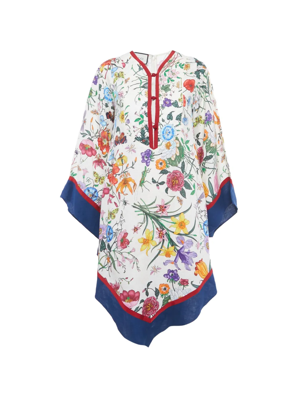 Gucci Pre-Owned 1255356 floral asymmetric dress - Bianco