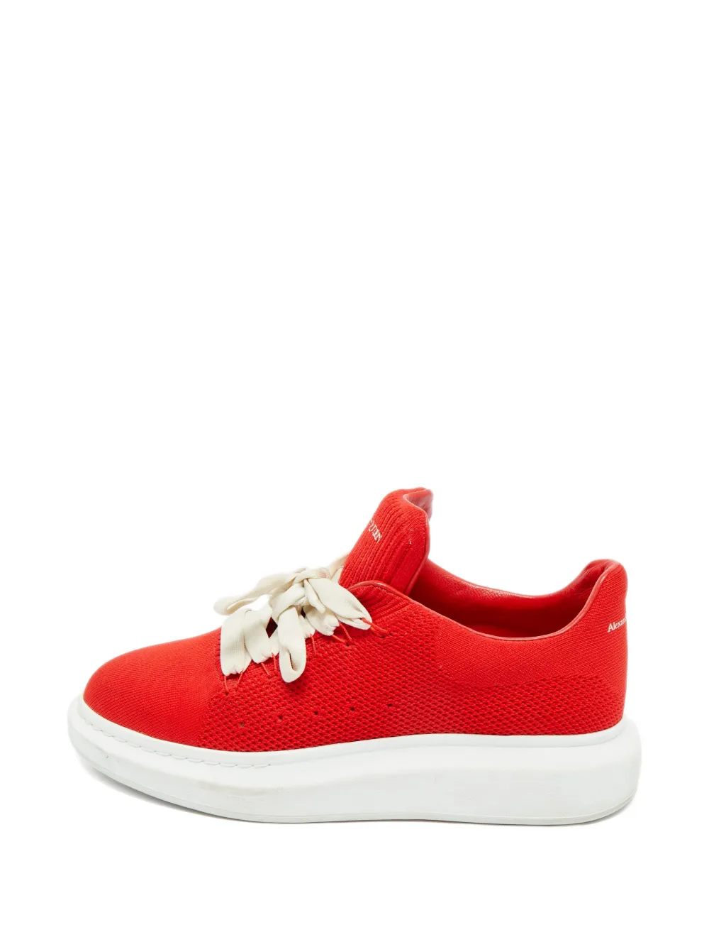 Alexander McQueen Pre-Owned Oversized knitted sneakers – Red Alexander McQueen Pre-Owned Oversized knitted sneakers – Red