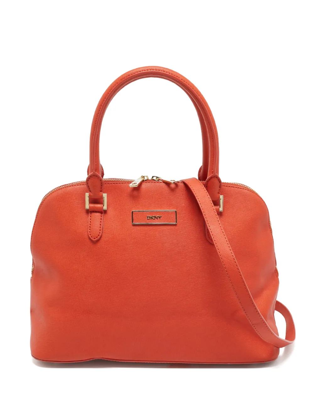 DKNY Vintage logo-detail leather tote bag - Orange