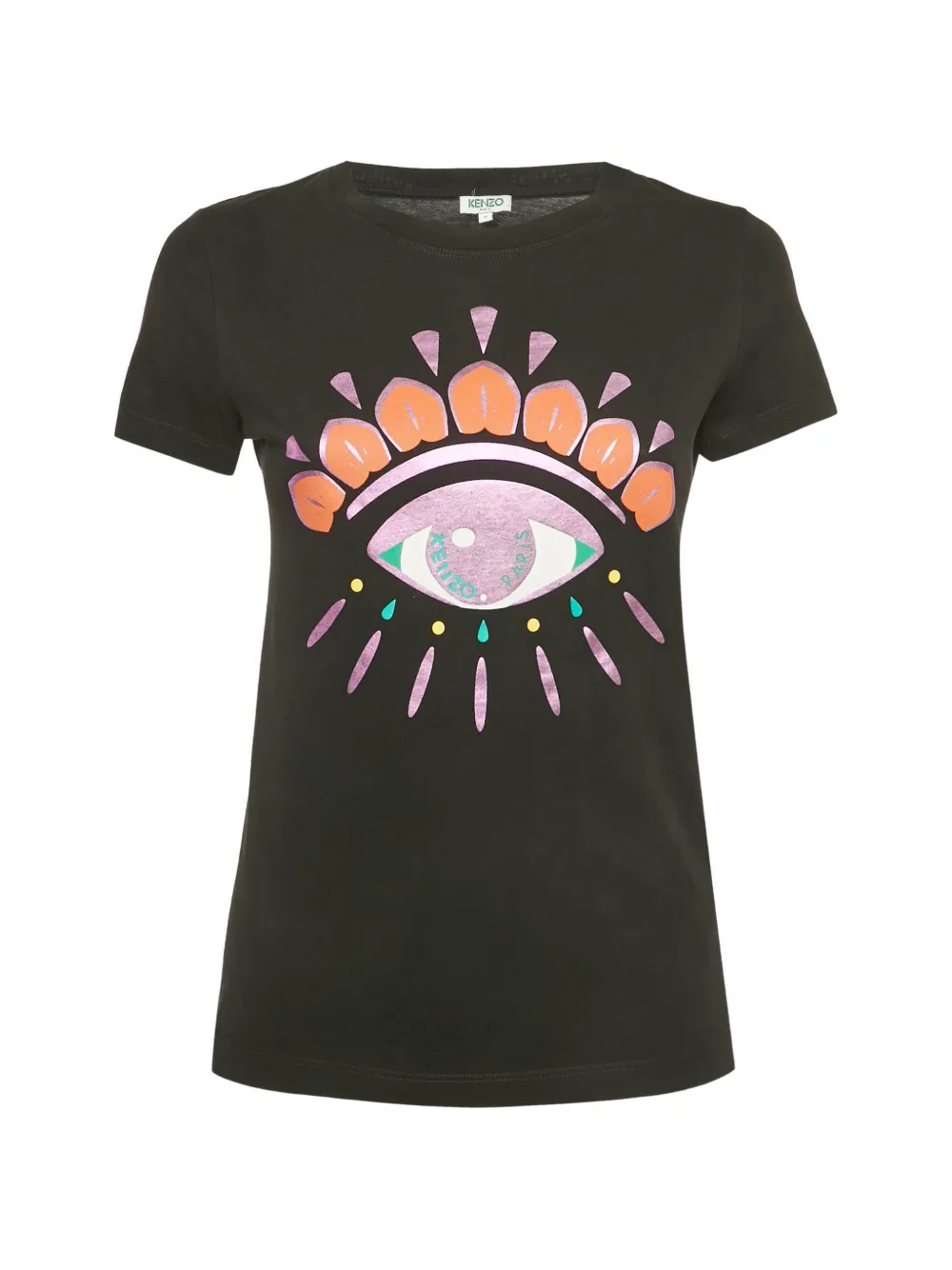 Kenzo Pre-Owned cotton eye-motif T-shirt - Nero