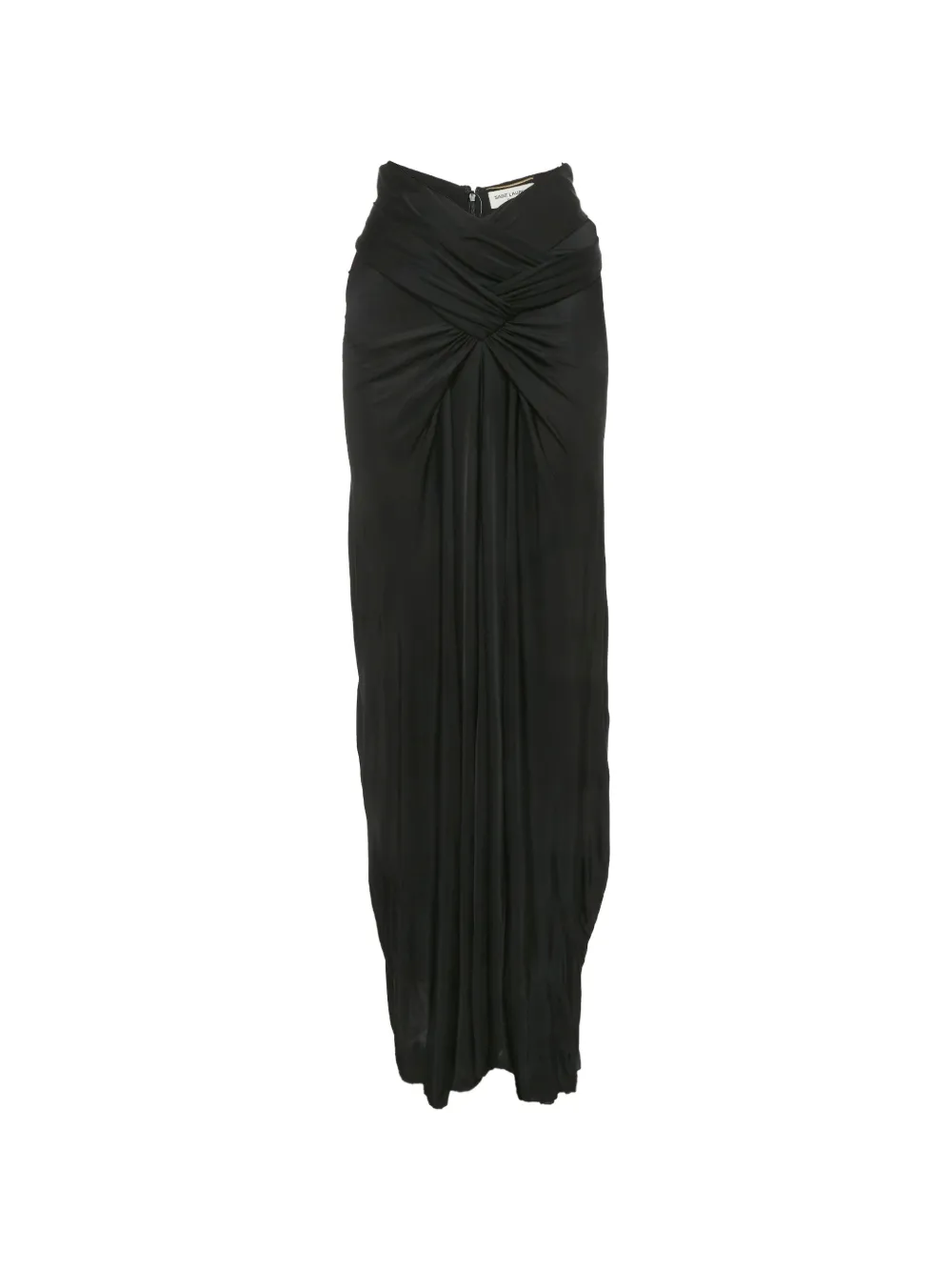 Saint Laurent Pre-Owned draped maxi skirt - Nero
