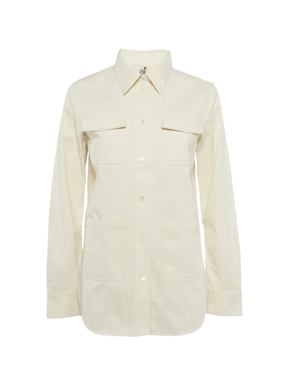 TOTEME cotton patch-pocket shirt - Nude