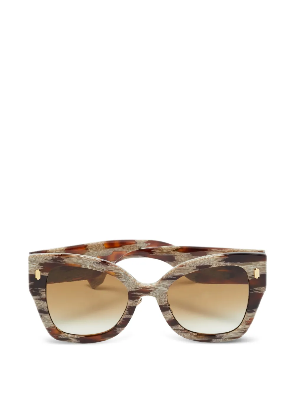 Fendi Pre-Owned printed-frame butterfly sunglasses - Marrone