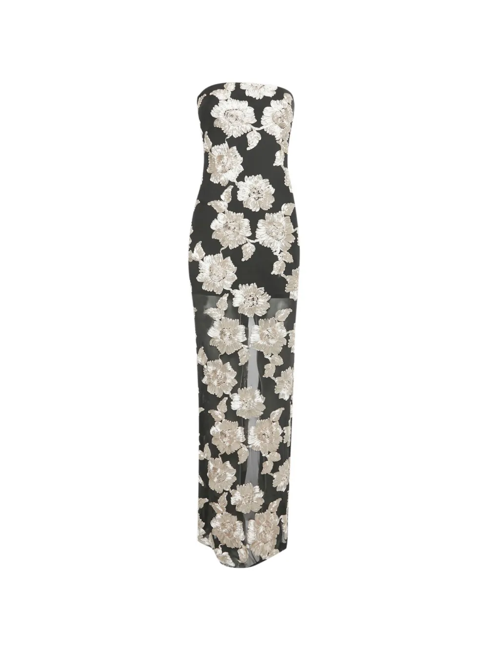 ROTATE BIRGER CHRISTENSEN floral-print maxi dress - Nero