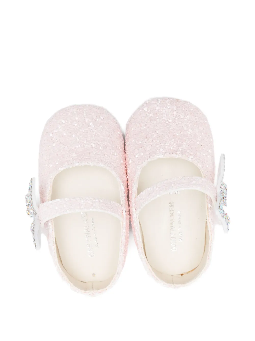 BabyWalker butterfly-embellished ballerinas Roze