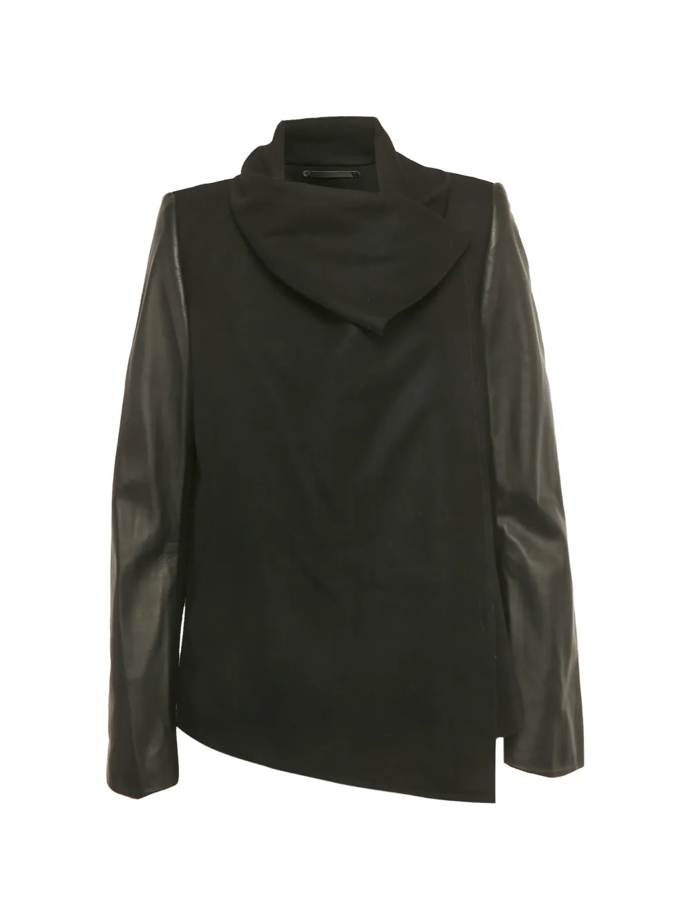 AllSaints leather-sleeves jacket - Nero