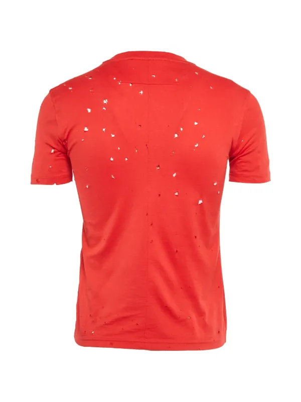 Givenchy Pre-Owned Cotton Distressed Top | Red | FARFETCH