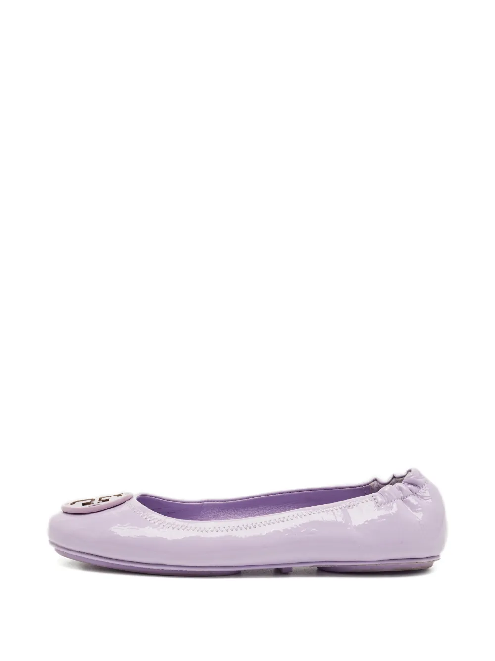 Tory Burch Minnie logo leather ballet flats - Violett
