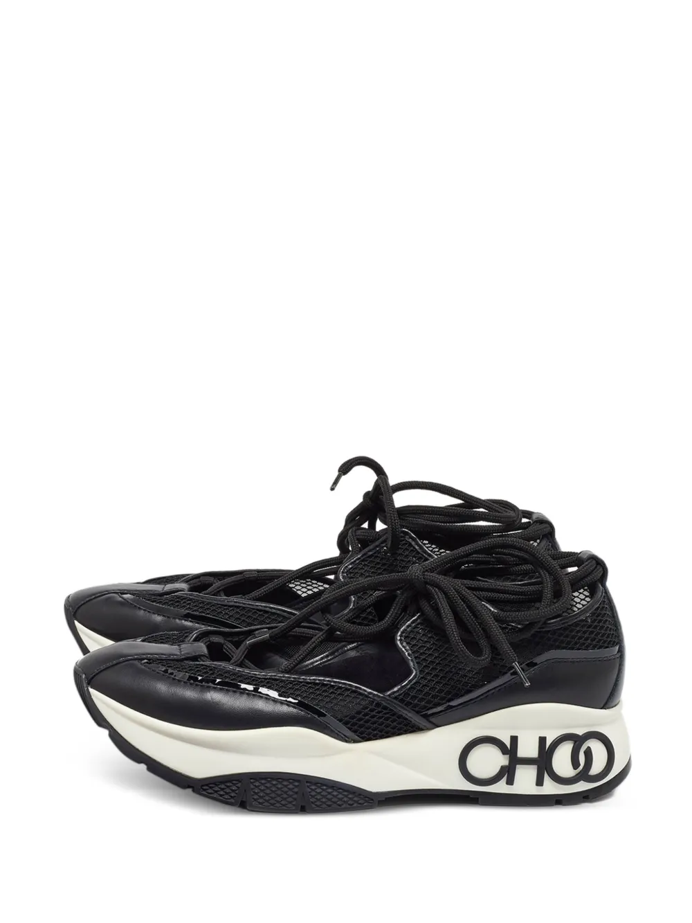 Jimmy Choo Pre-Owned logo-detail sneakers - Nero
