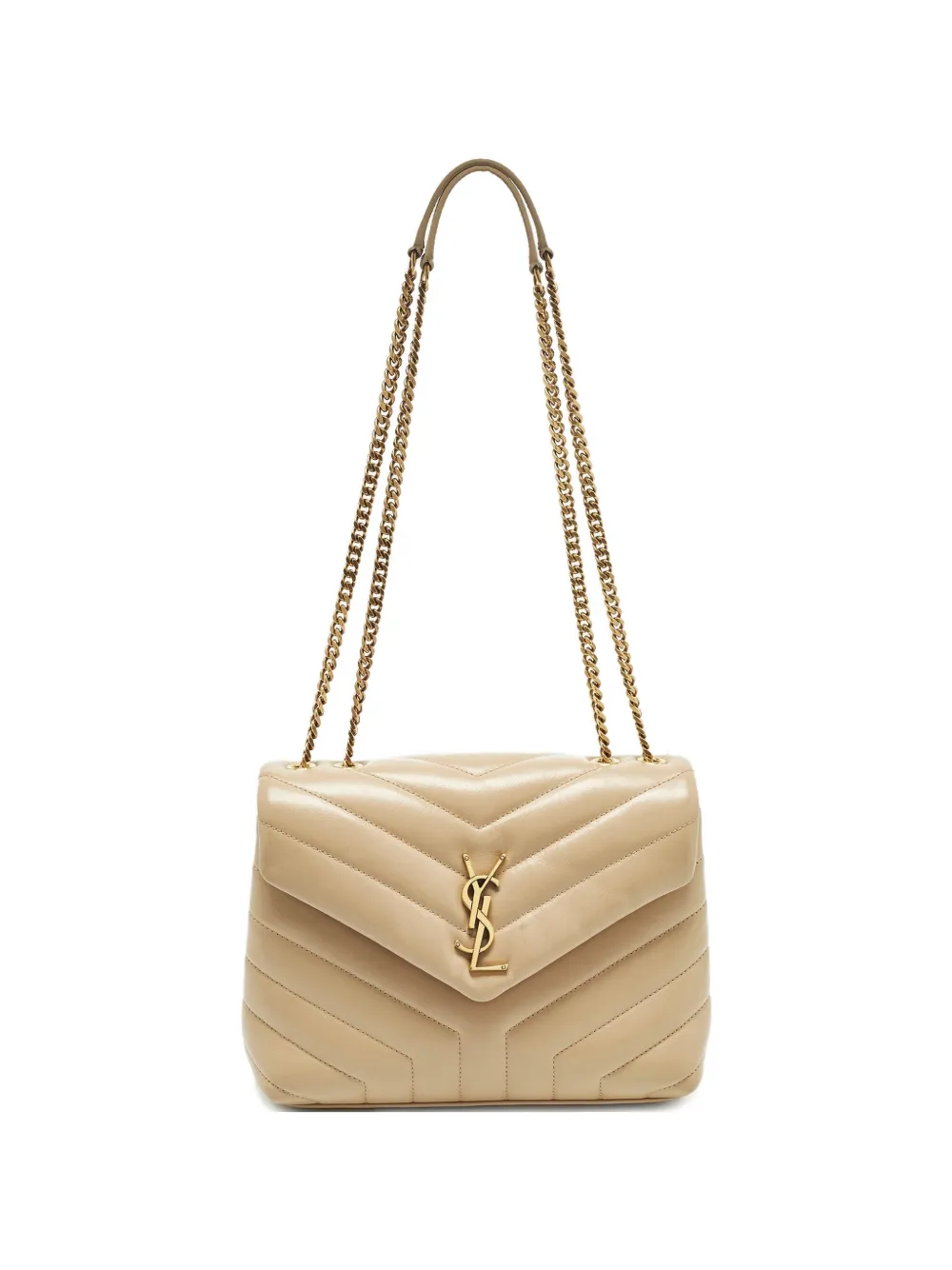 Saint Laurent Pre-Owned small Loulou leather shoulder bag - Toni neutri