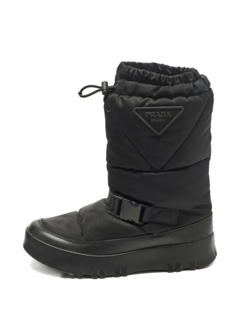 Prada Pre-Owned buckled quilted snow boots