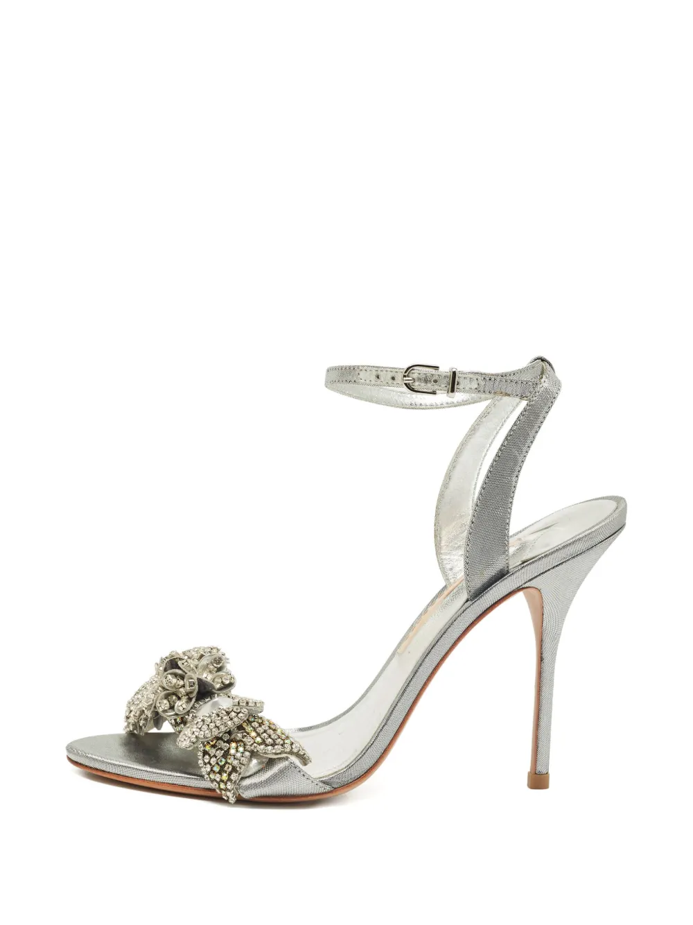 Sophia Webster floral-detail sandals - Argento
