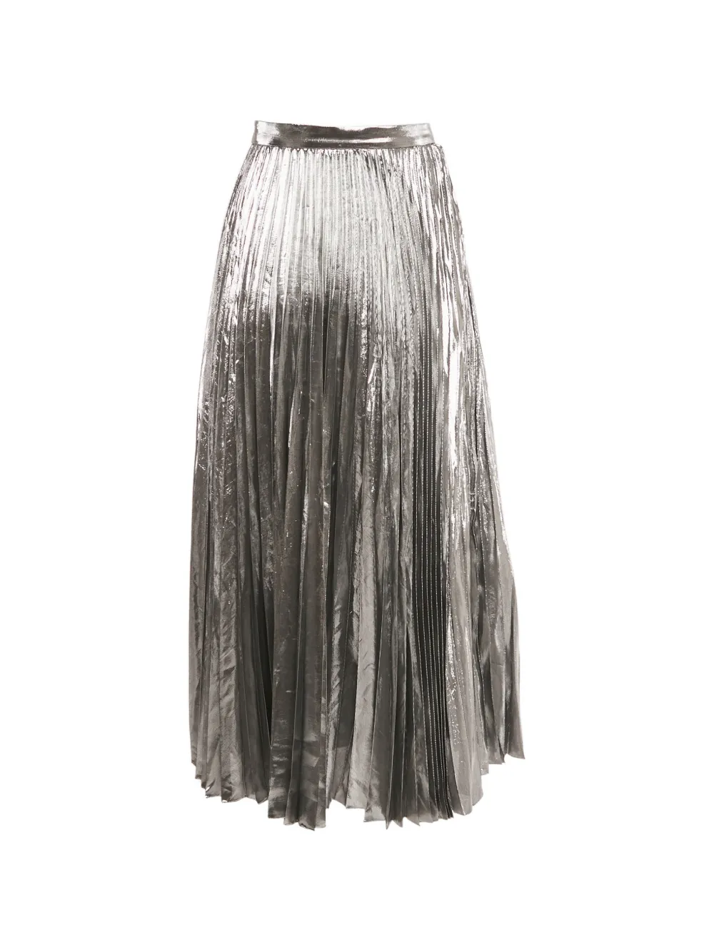 Celine Pre-Owned lamé plissé midi skirt - Argento
