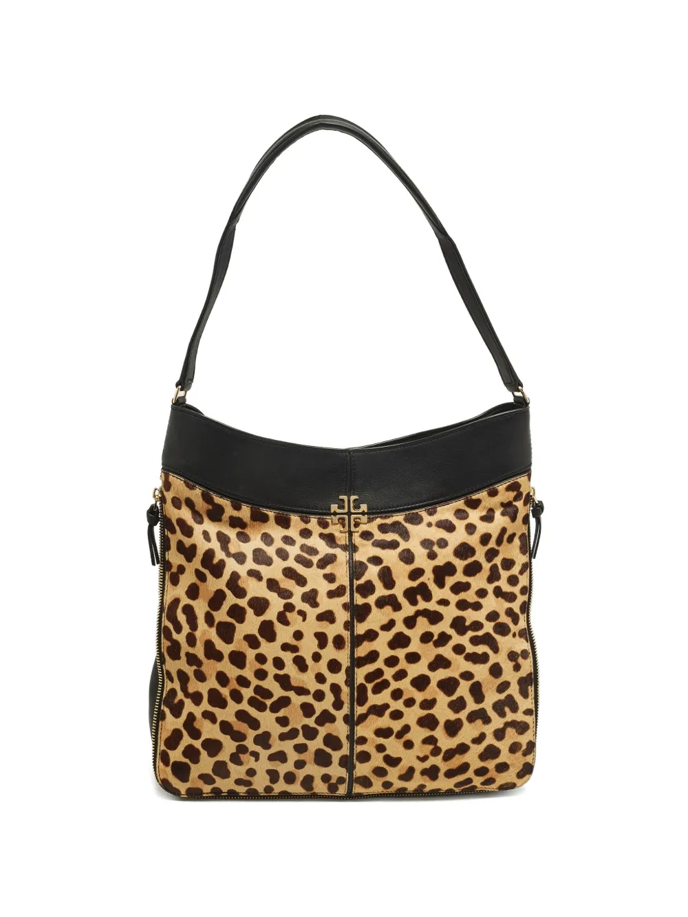 Tory Burch leather leopard-print shoulder bag - Toni neutri