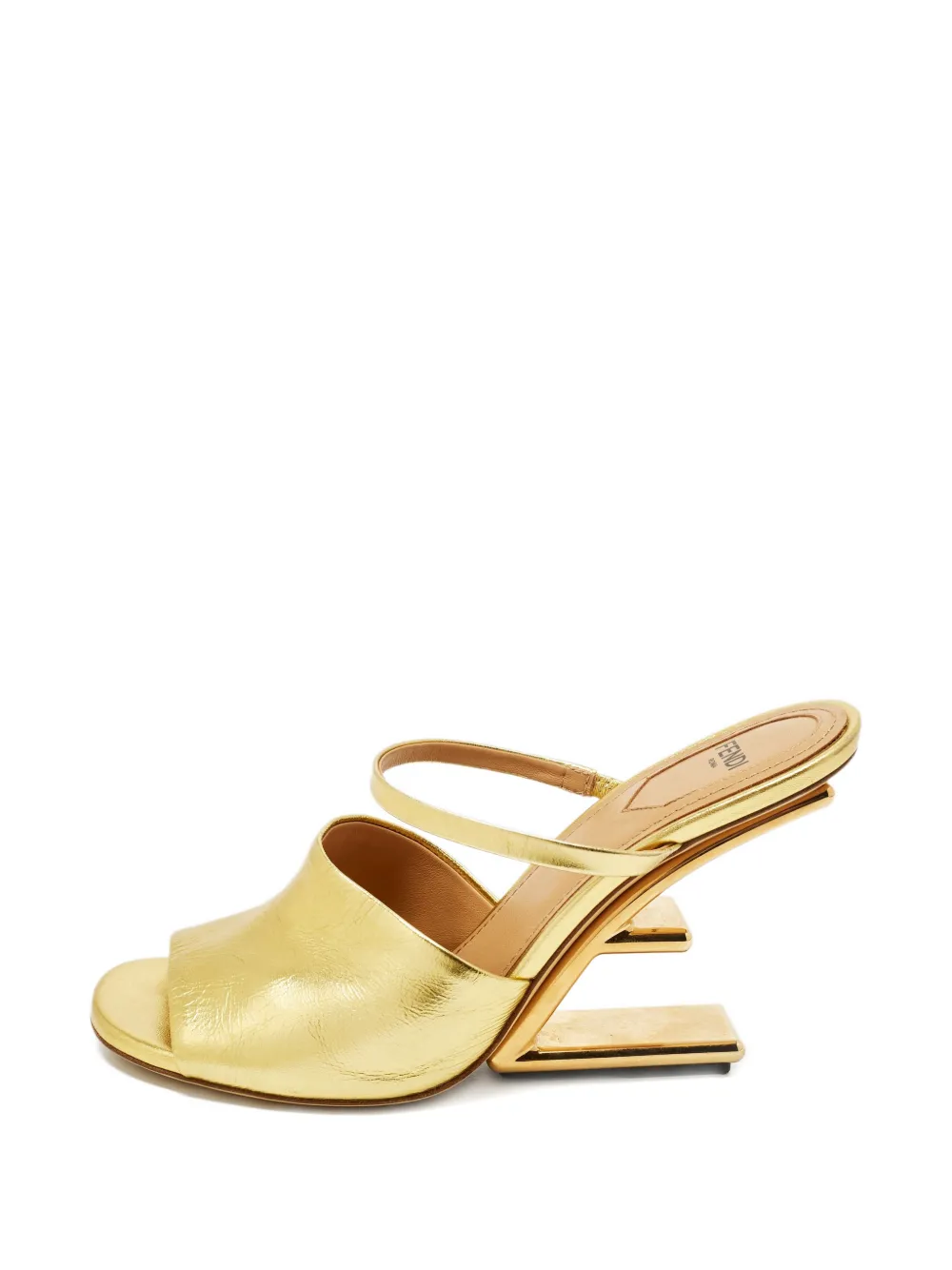 Fendi Pre-Owned Fendi First leather open-toe sandals - Oro