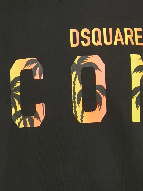 DSQUARED2 Icon-print T-shirt | Black | FARFETCH ID