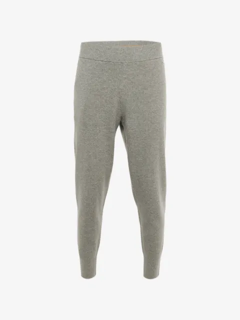 BOSS logo-plaque wool trousers