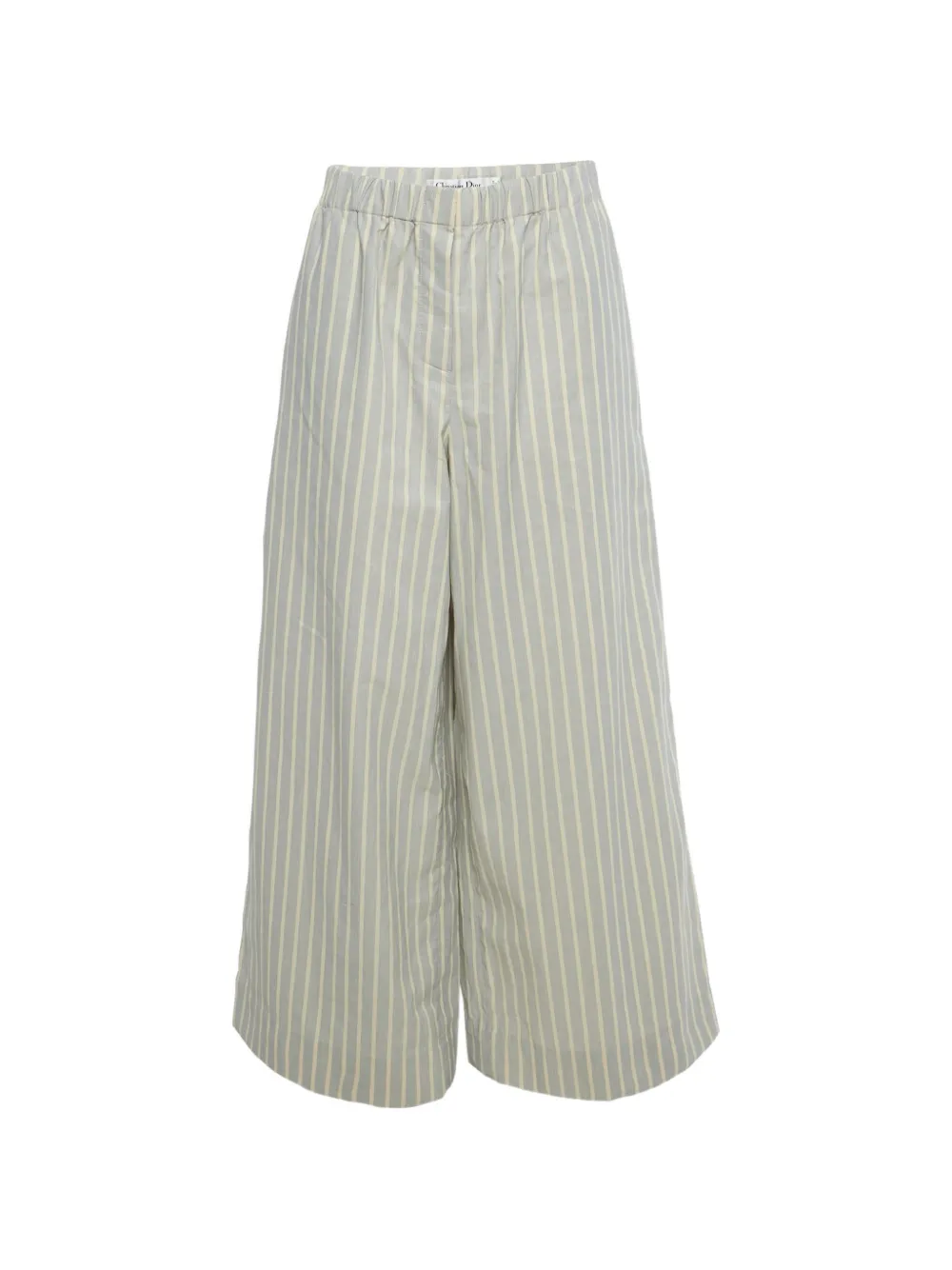 Christian Dior Pre-Owned striped cotton trousers - Grigio