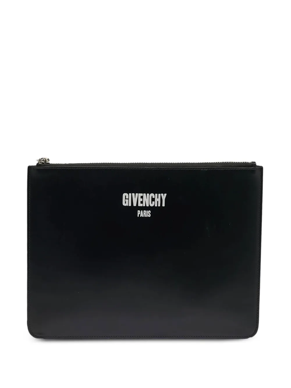 Givenchy Pre-Owned leather logo clutch bags - Nero
