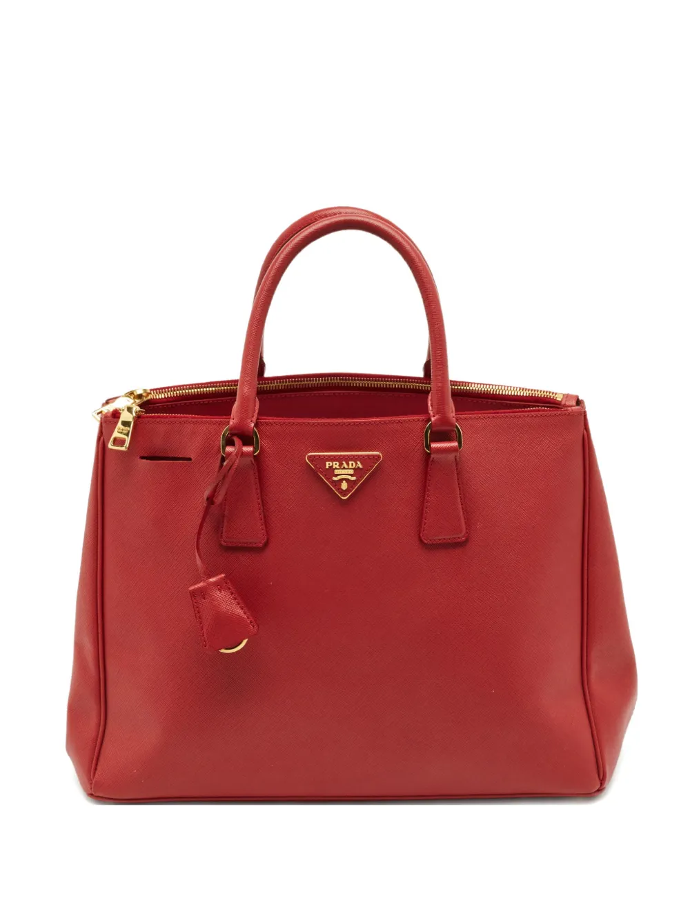 Prada Pre-Owned Galleria double-zip leather tote bag - Rosso
