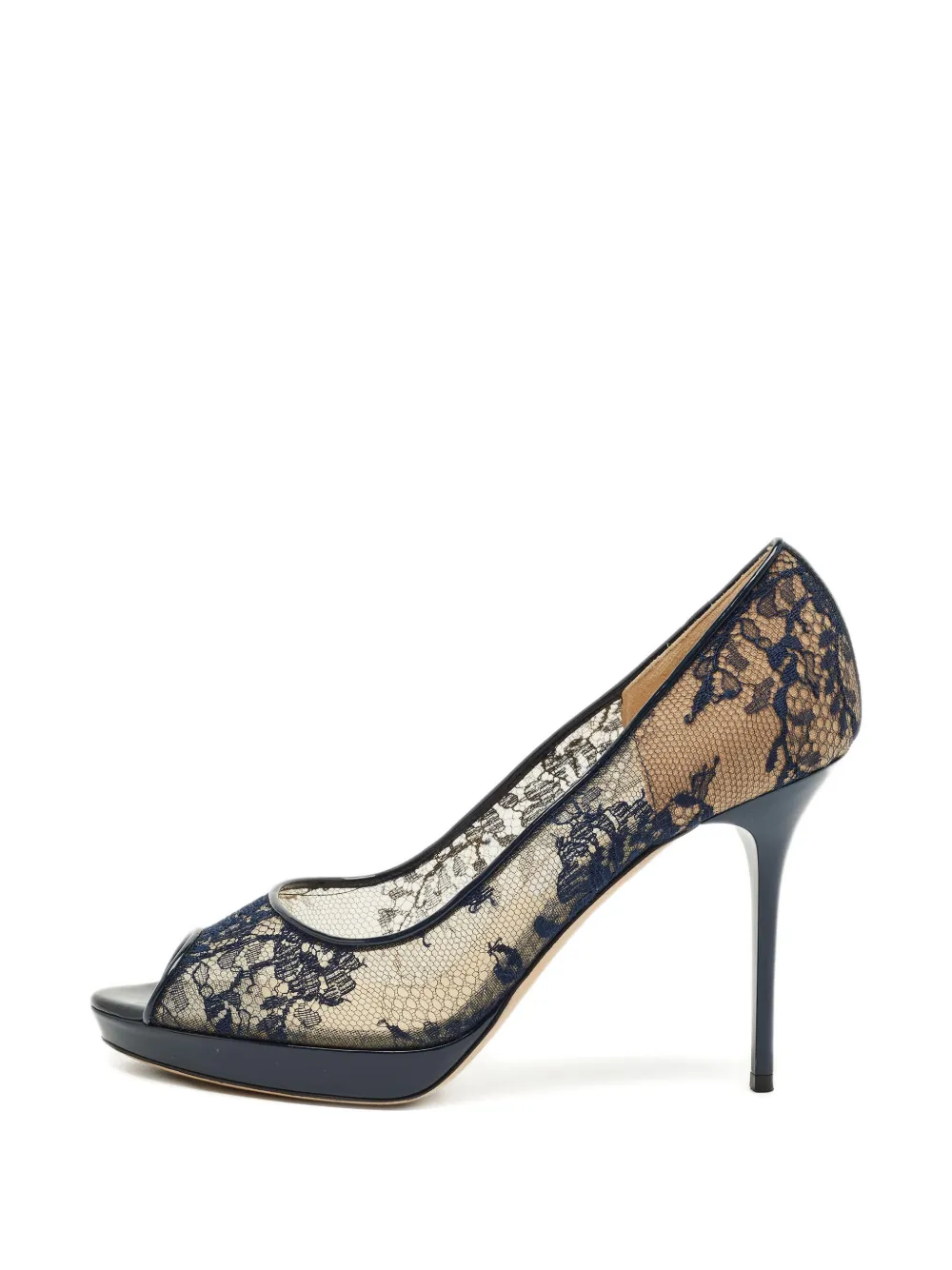 Jimmy Choo Pre-Owned lace peep-toe pumps - Toni neutri