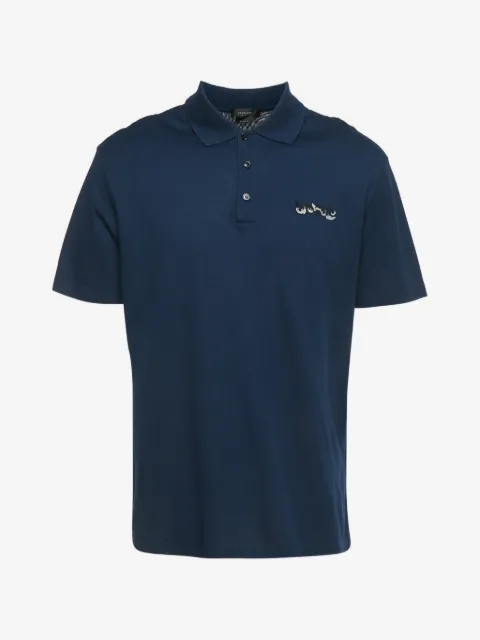 Versace Pre-Owned logo-embroidered polo shirt