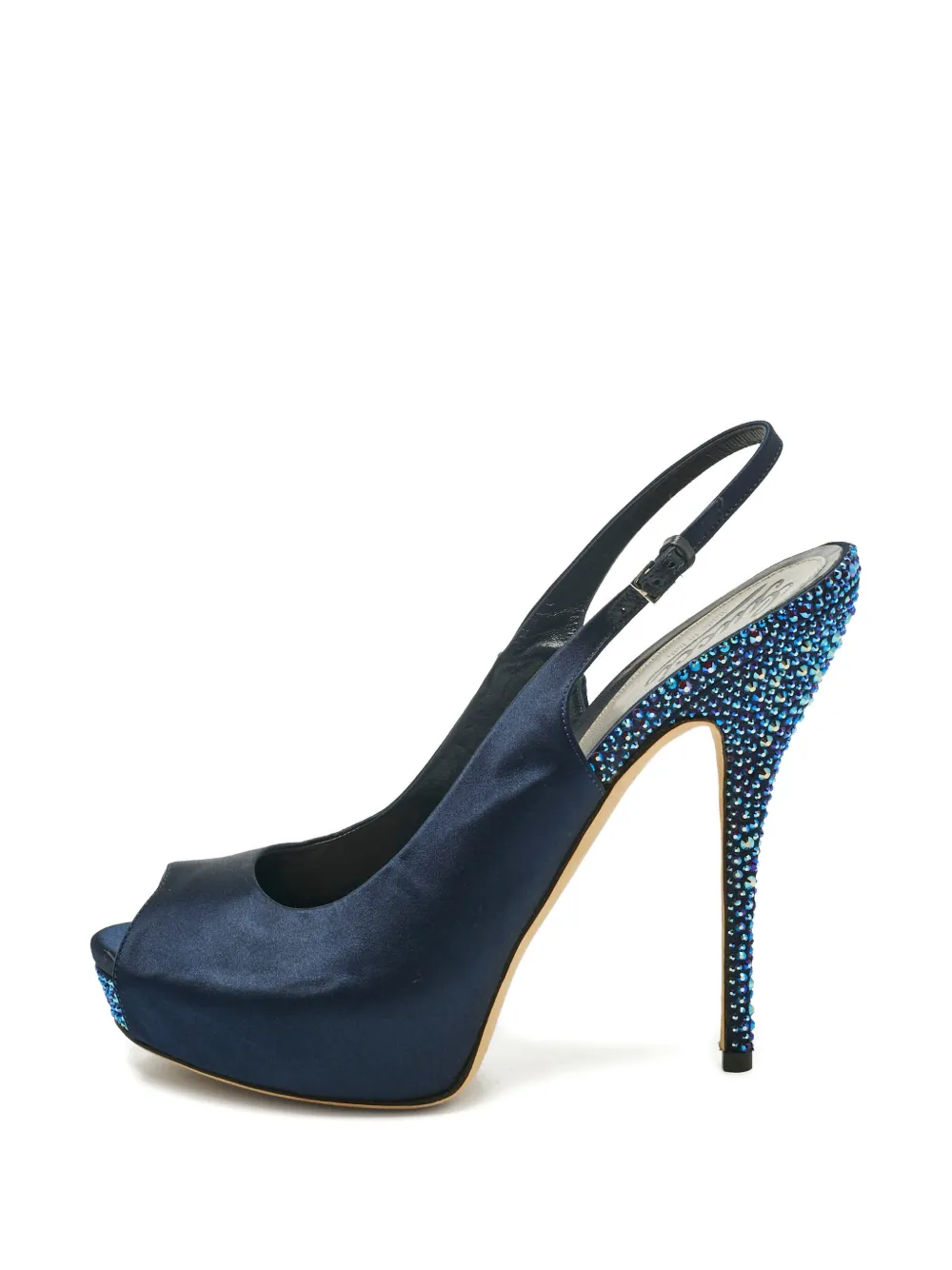 Gucci Pre-Owned peep-toe slingback pumps - Blu