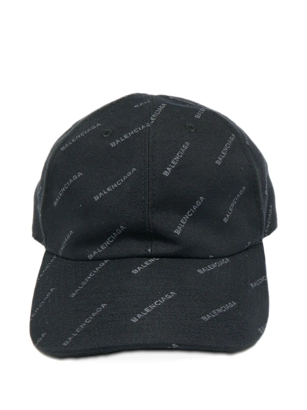 Balenciaga Pre-Owned logo all-over baseball cap - Nero
