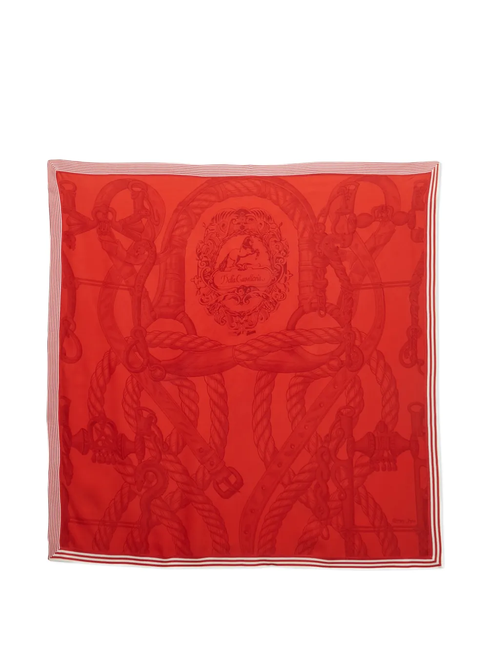 Hermès Pre-Owned Della Cavalleria silk scarf - Rosso