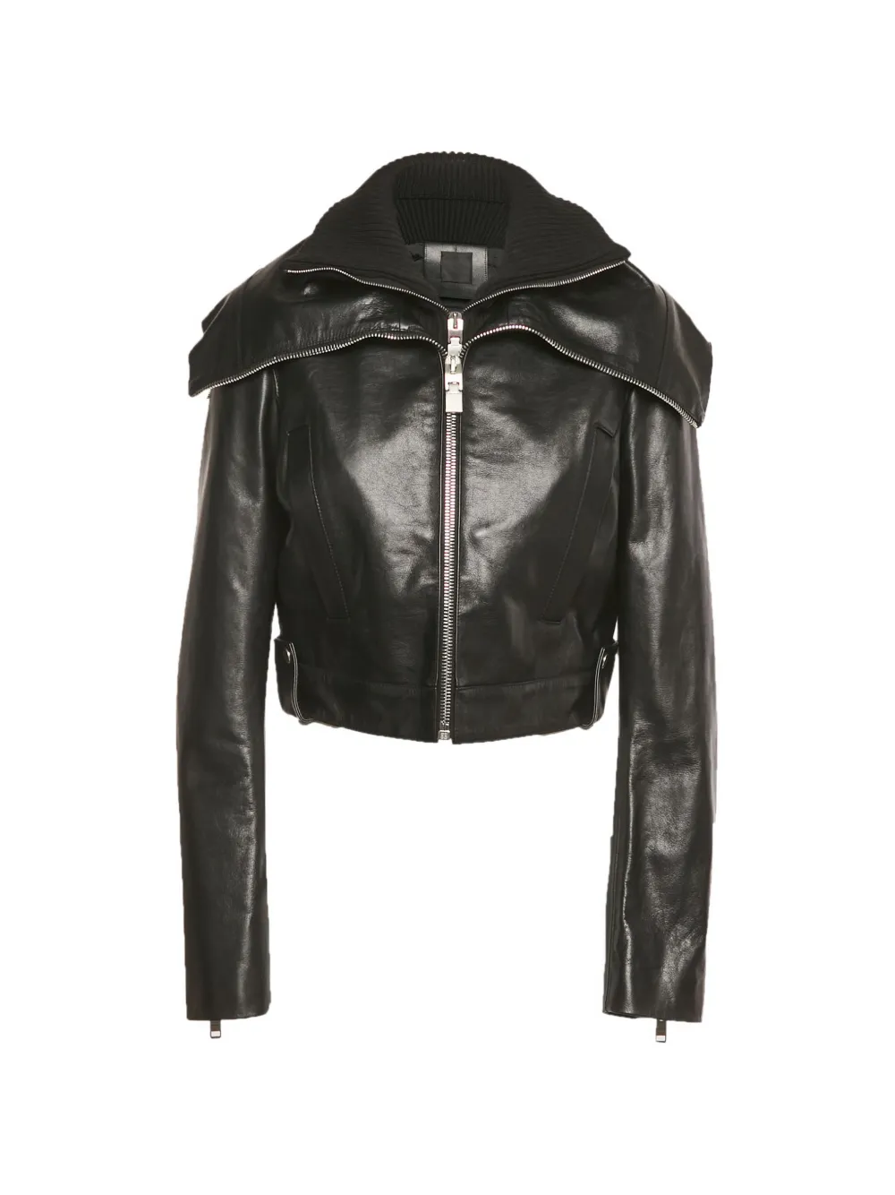 Givenchy Pre-Owned cropped leather jacket - Nero