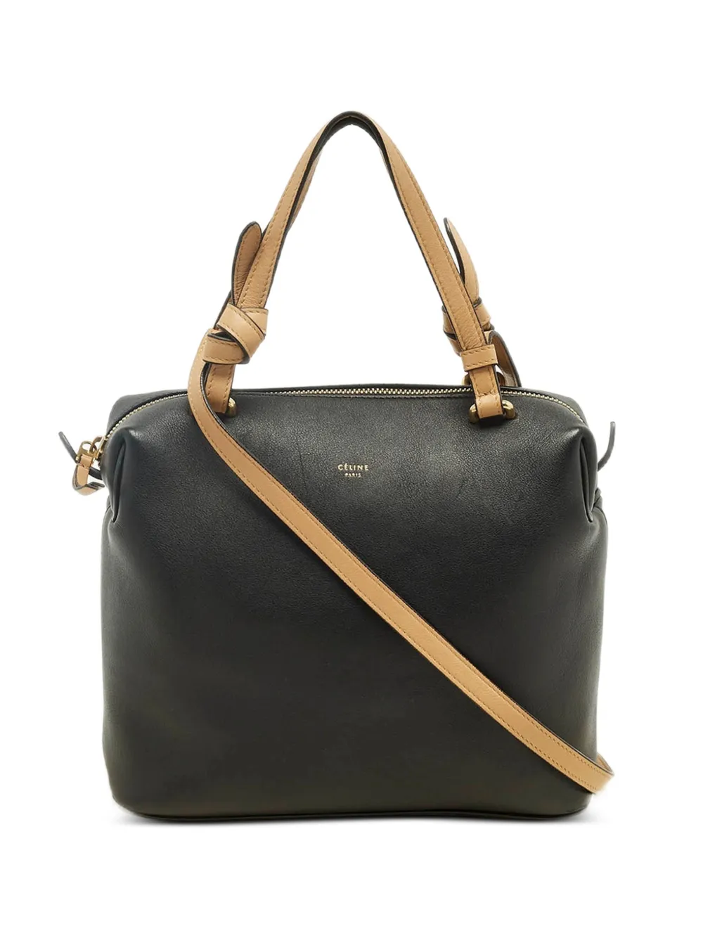 Celine Pre-Owned cube leather tote bag - Nero