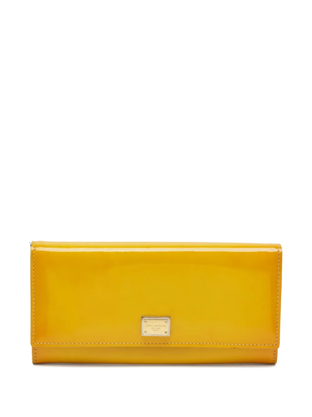 Dolce & Gabbana Pre-Owned patent-leather wallet - Giallo