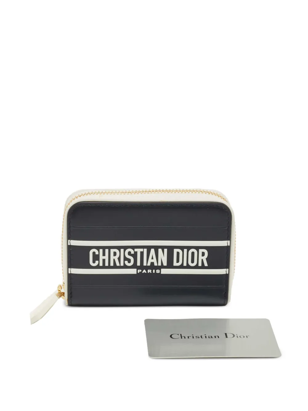 Christian Dior Pre-Owned 2022 Vibe Leather Compact Wallet | Blue