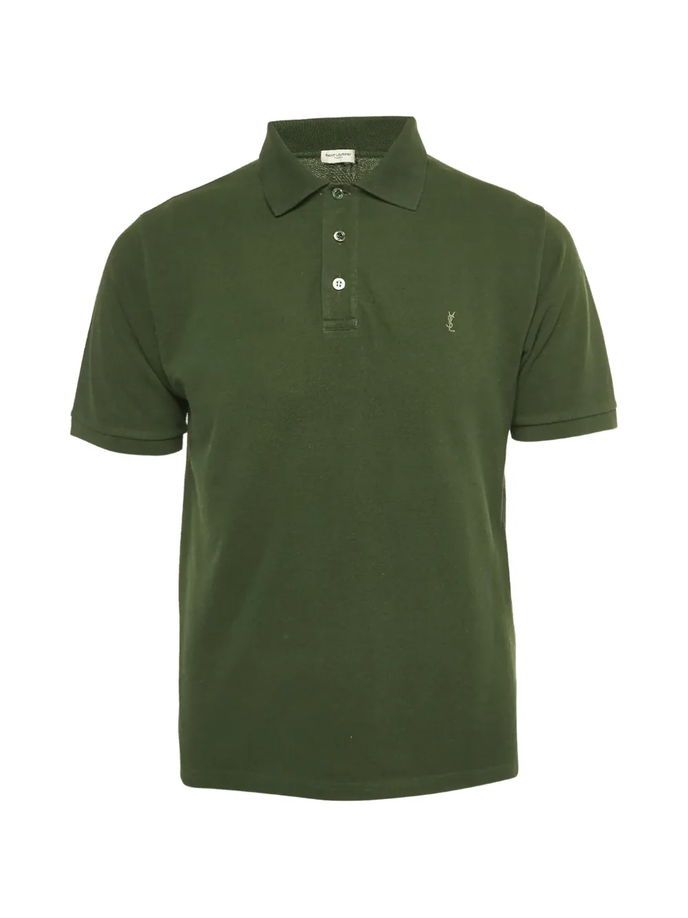 Saint Laurent Pre-Owned short-sleeve logo-embroidered polo shirt - Verde