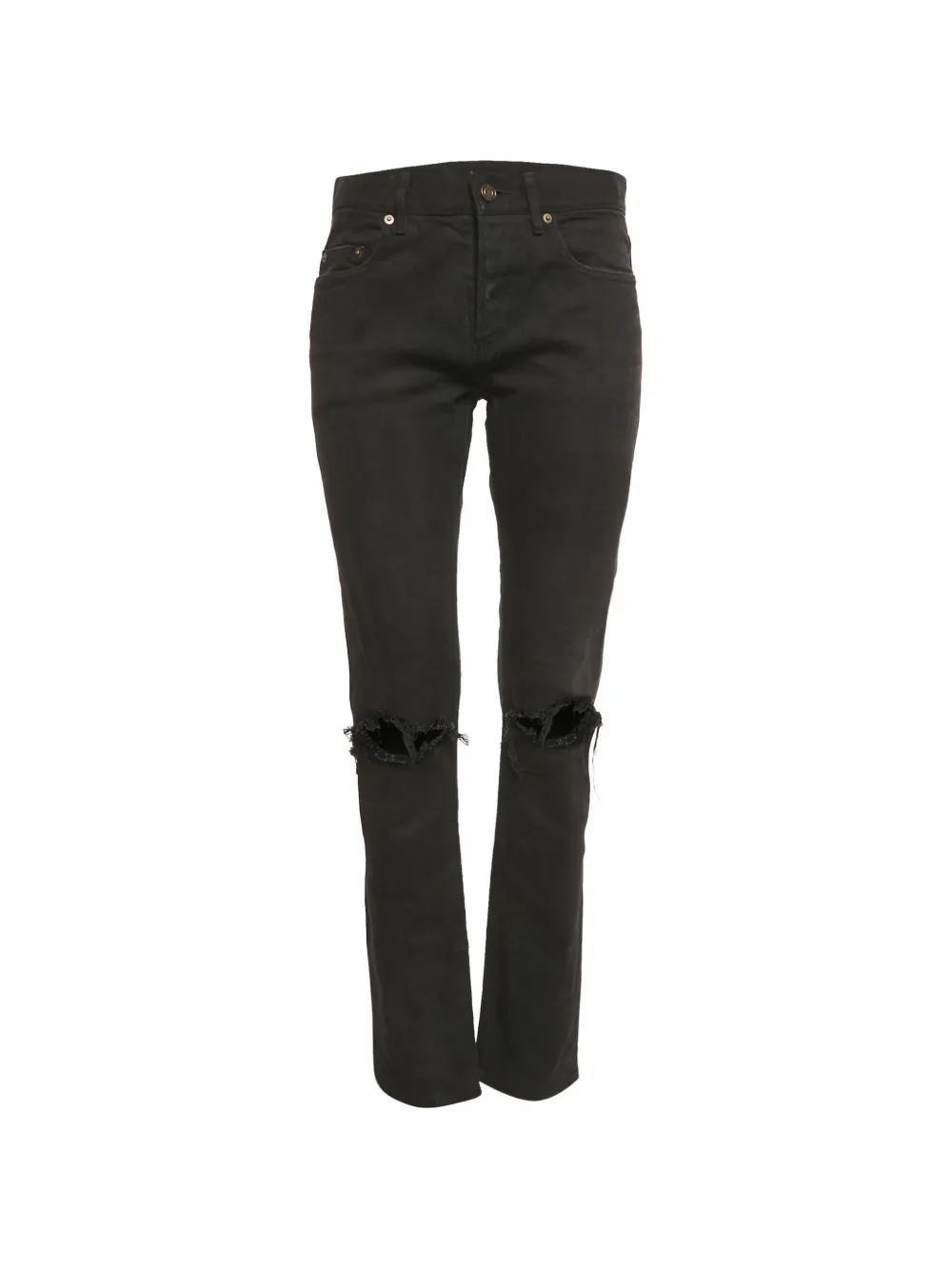 Saint Laurent Pre-Owned distressed trousers - Nero