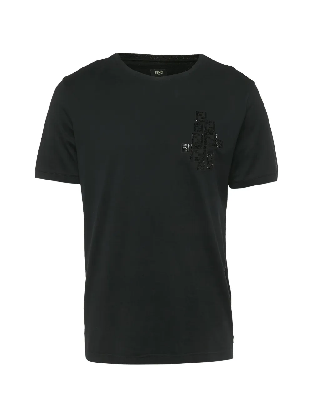 Fendi Pre-Owned logo-embellished T-shirt - Nero
