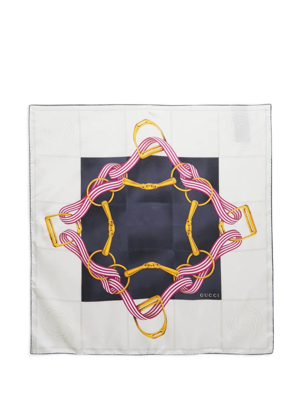 Gucci Pre-Owned printed silk scarf - Blu