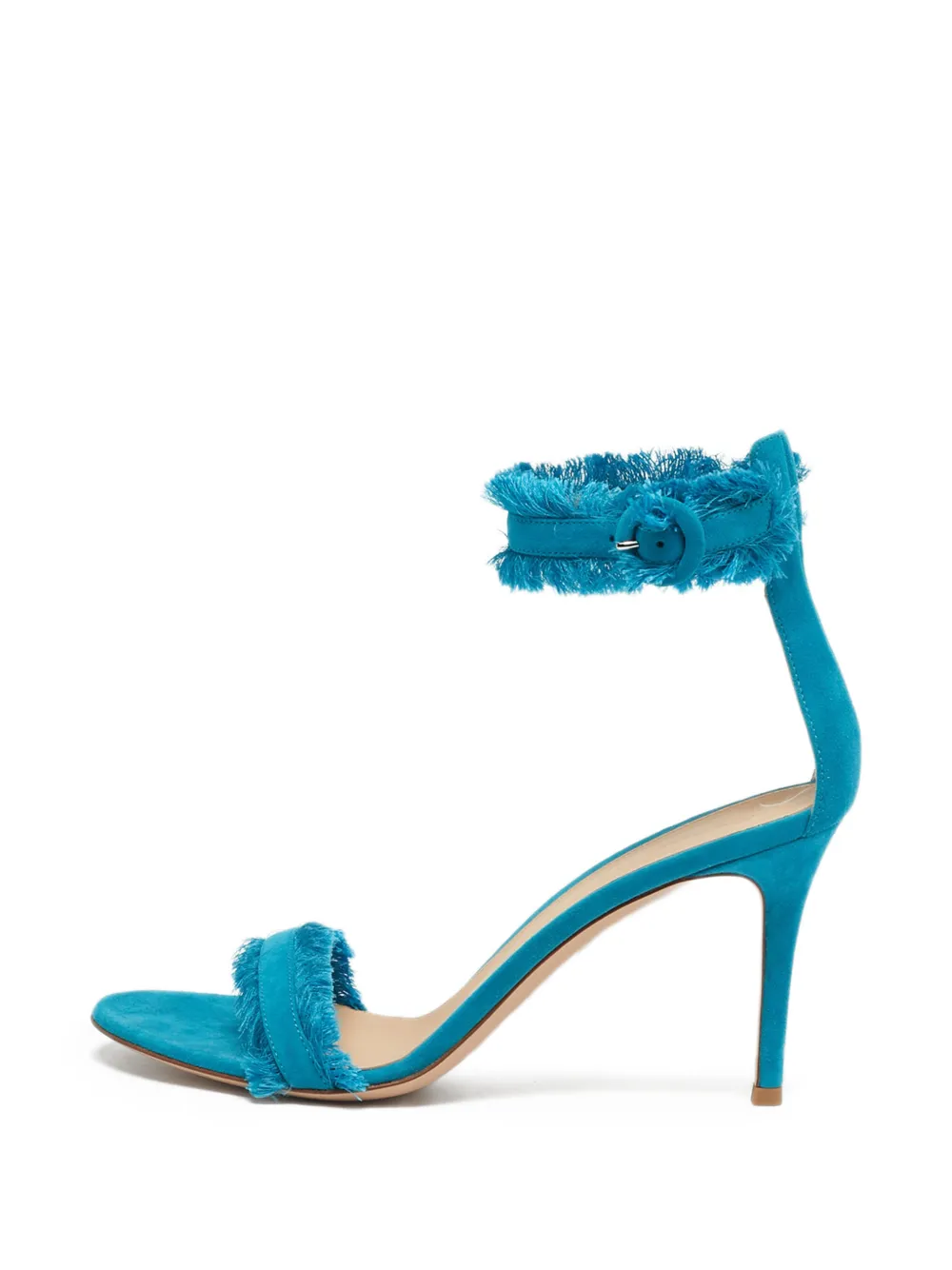 Gianvito Rossi 90mm fringe ankle-strap sandals - Blu