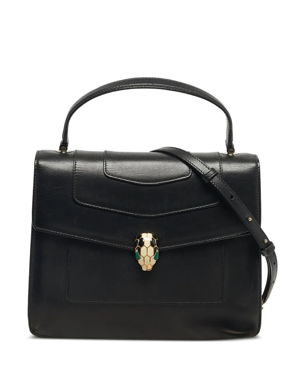Bvlgari Pre-Owned 2016 calf leather satchel - Nero