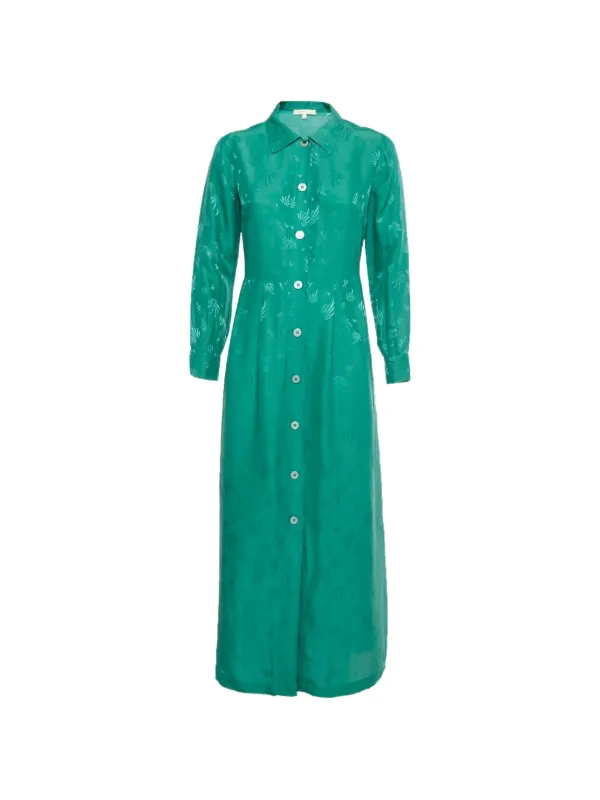 Maje Palm Tree Midi Dress | Green | FARFETCH AZ
