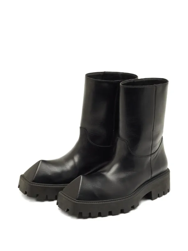 Balenciaga Pre-Owned Rhino Leather Chelsea Boots | Black | FARFETCH