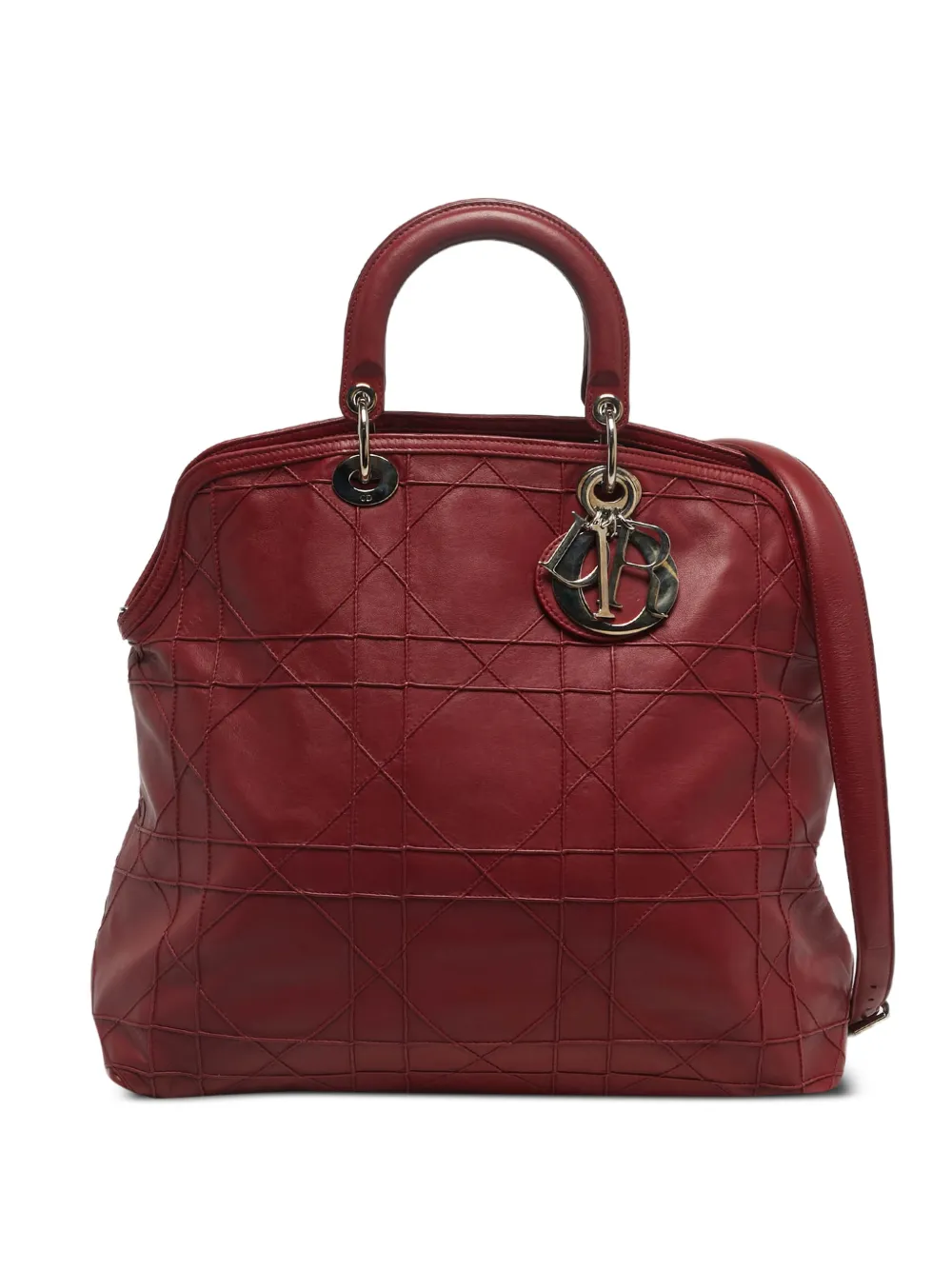 Christian Dior Pre-Owned Cannage leather tote bag - Rosso