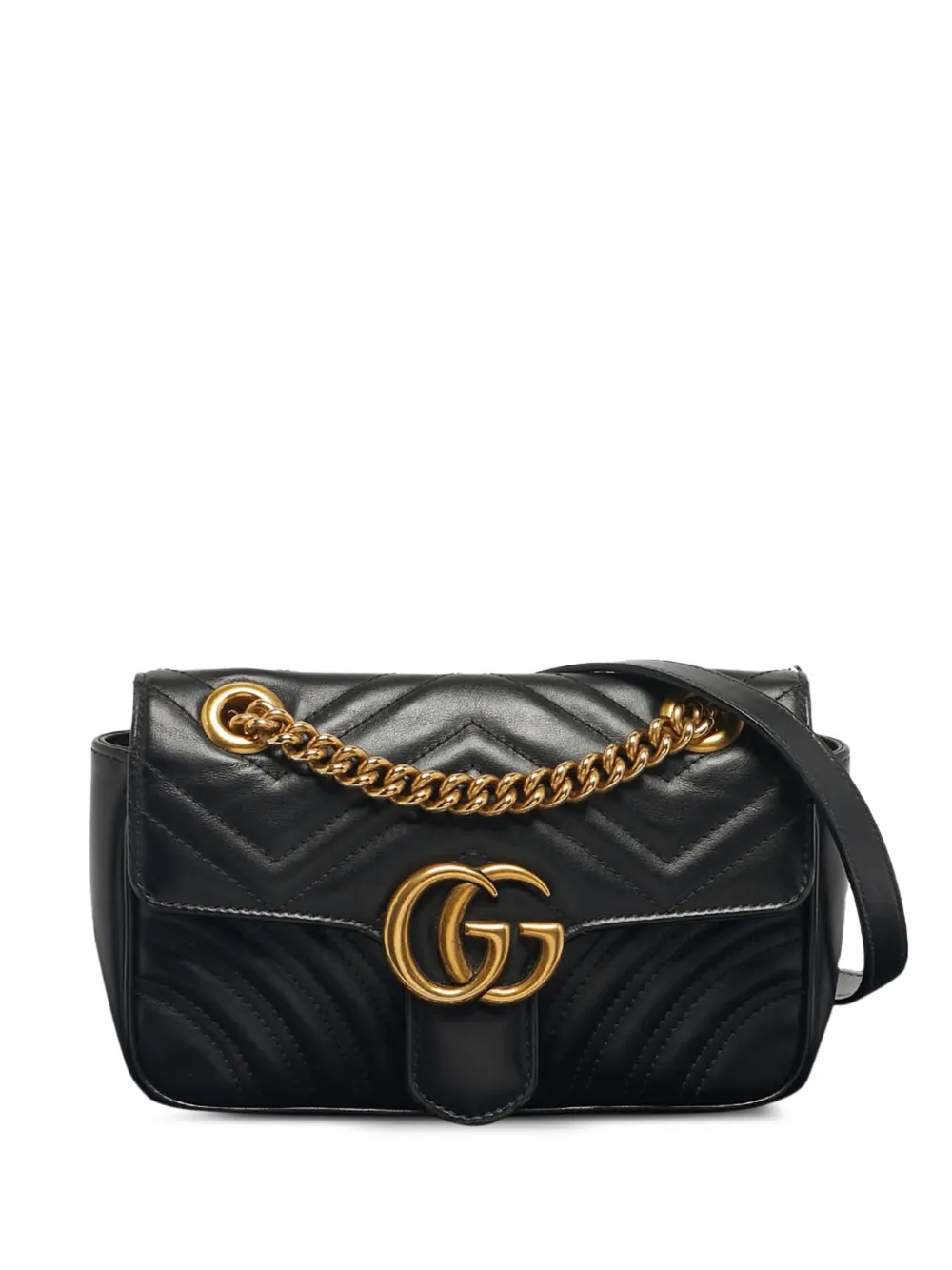 Gucci Pre-Owned Marmont quilting leather shoulder bag - Nero