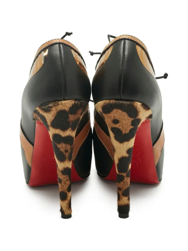 Christian Louboutin Pre-Owned lace-up peep-toe Pumps | Black