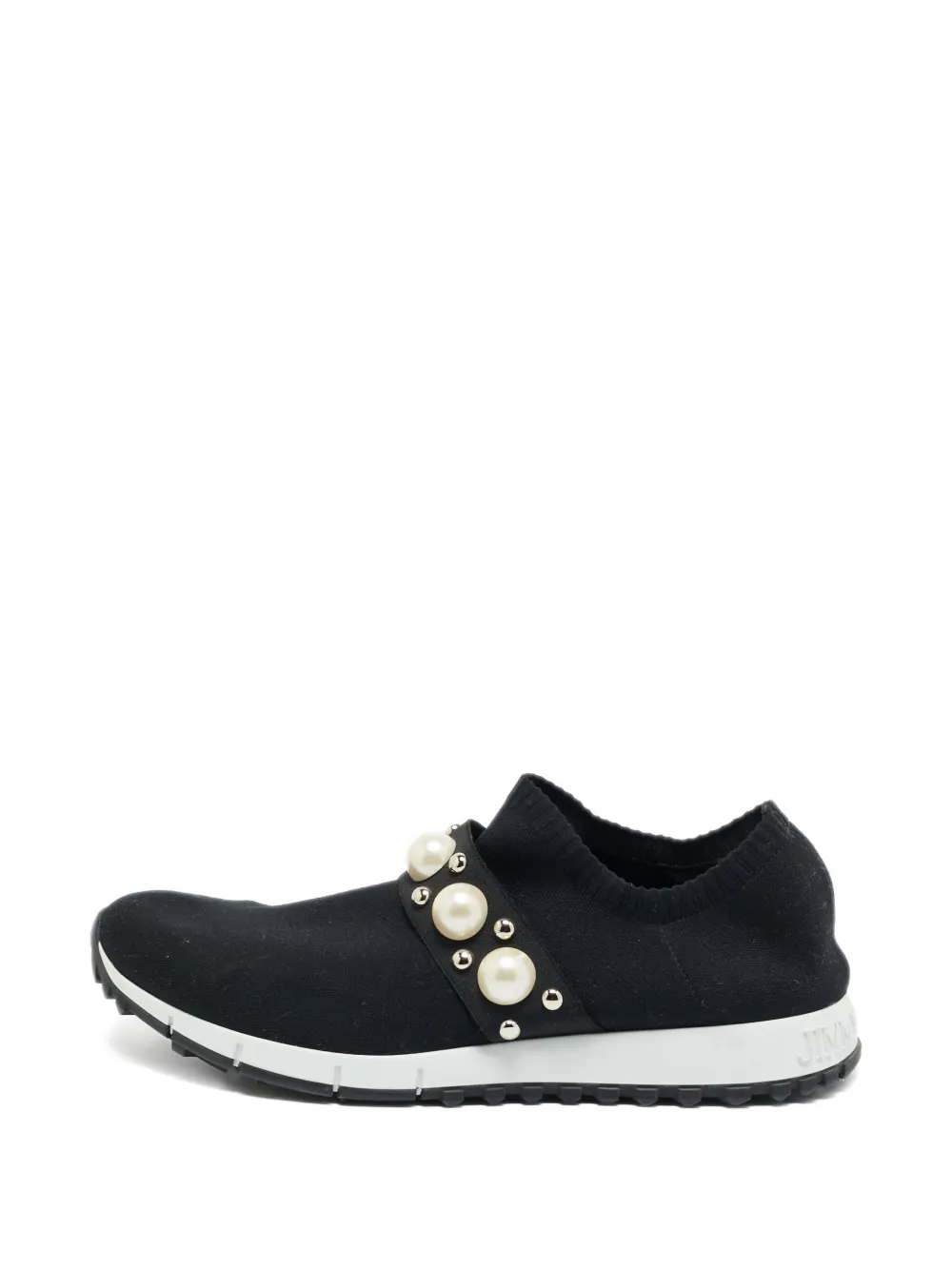 Jimmy Choo Pre-Owned Verona faux-pearl stud sneakers - Nero