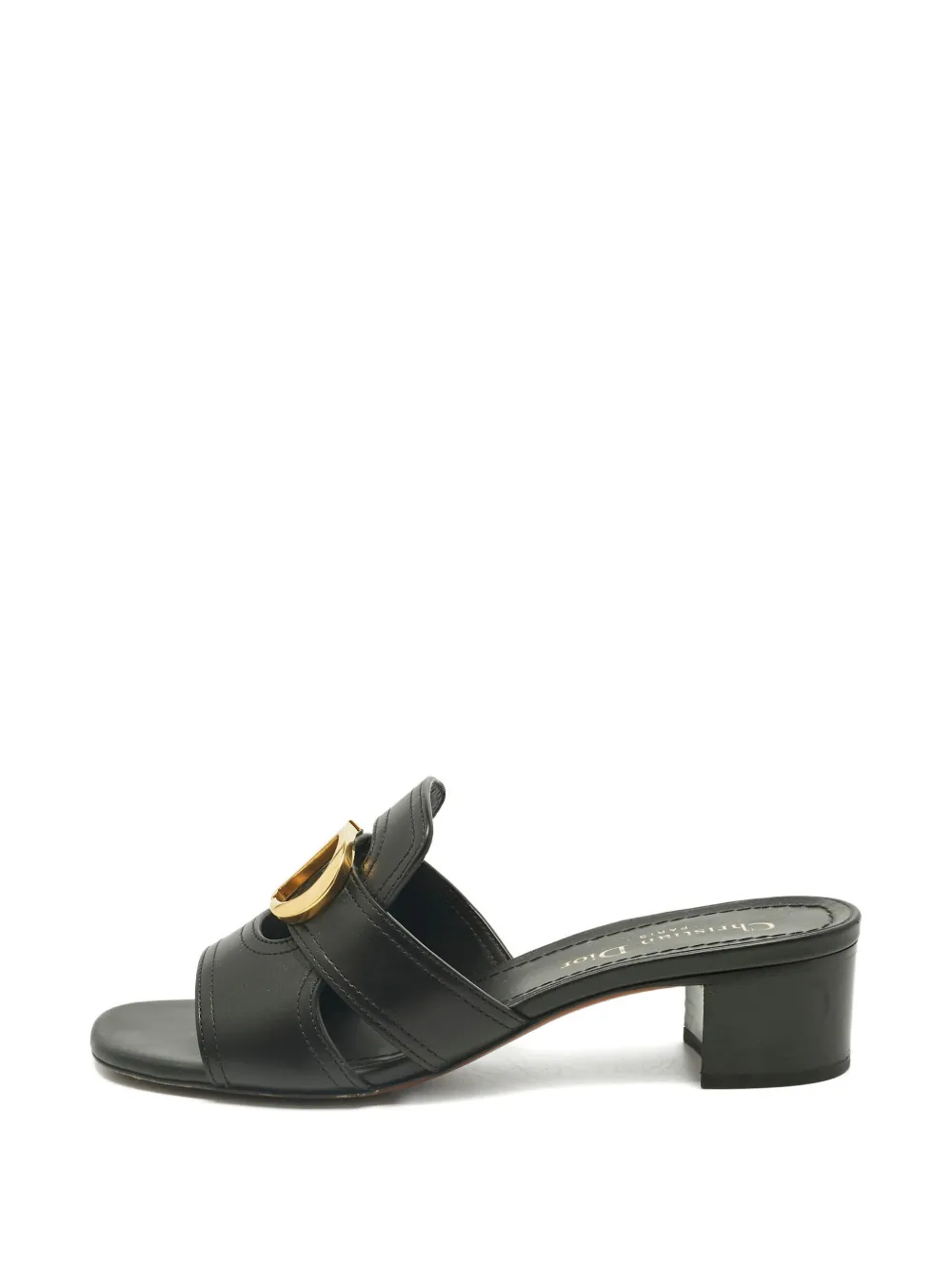 Christian Dior Pre-Owned 30 Montaigne emblem leather sandal - Nero