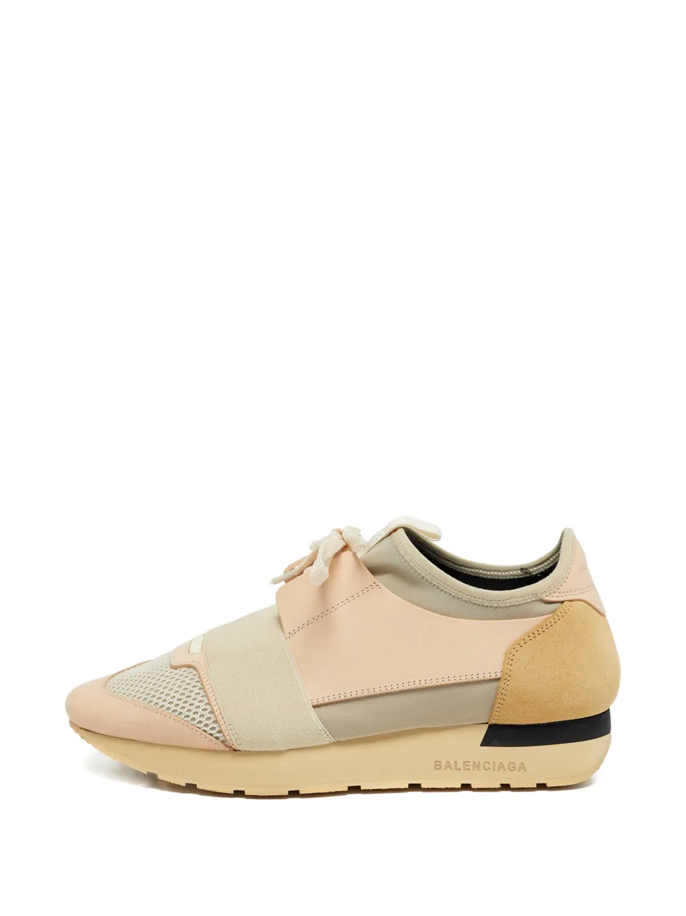 Balenciaga Pre-Owned Race Runners leather sneakers - Nude