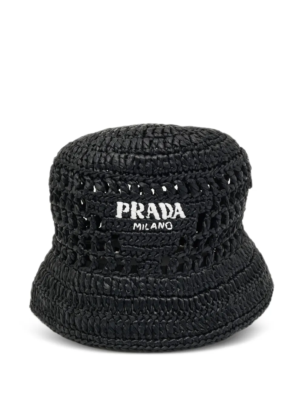 Prada Pre-Owned logo-detail bucket hat - Nero