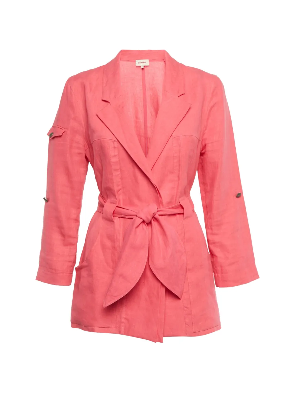 Kenzo Pre-Owned belted linen blazer - Rosa